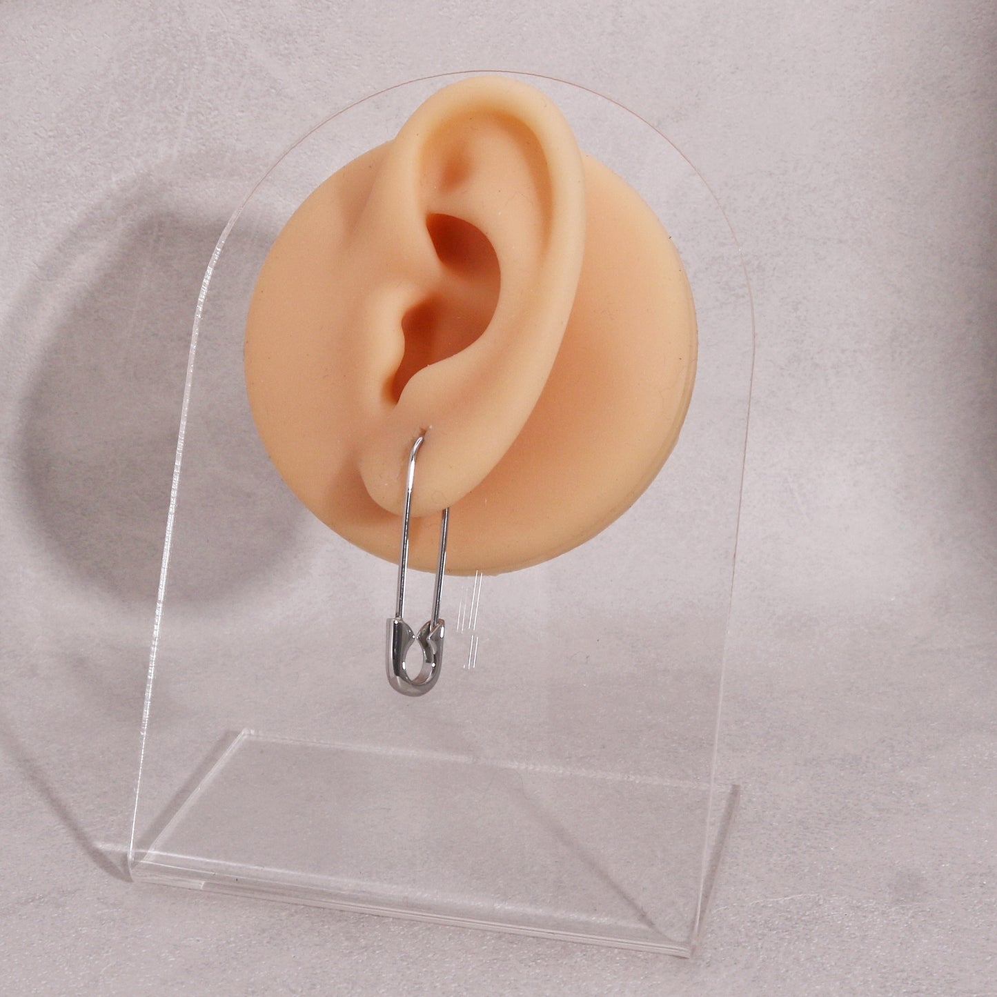 Hannah's Edgy Safety Pin Drop Earrings