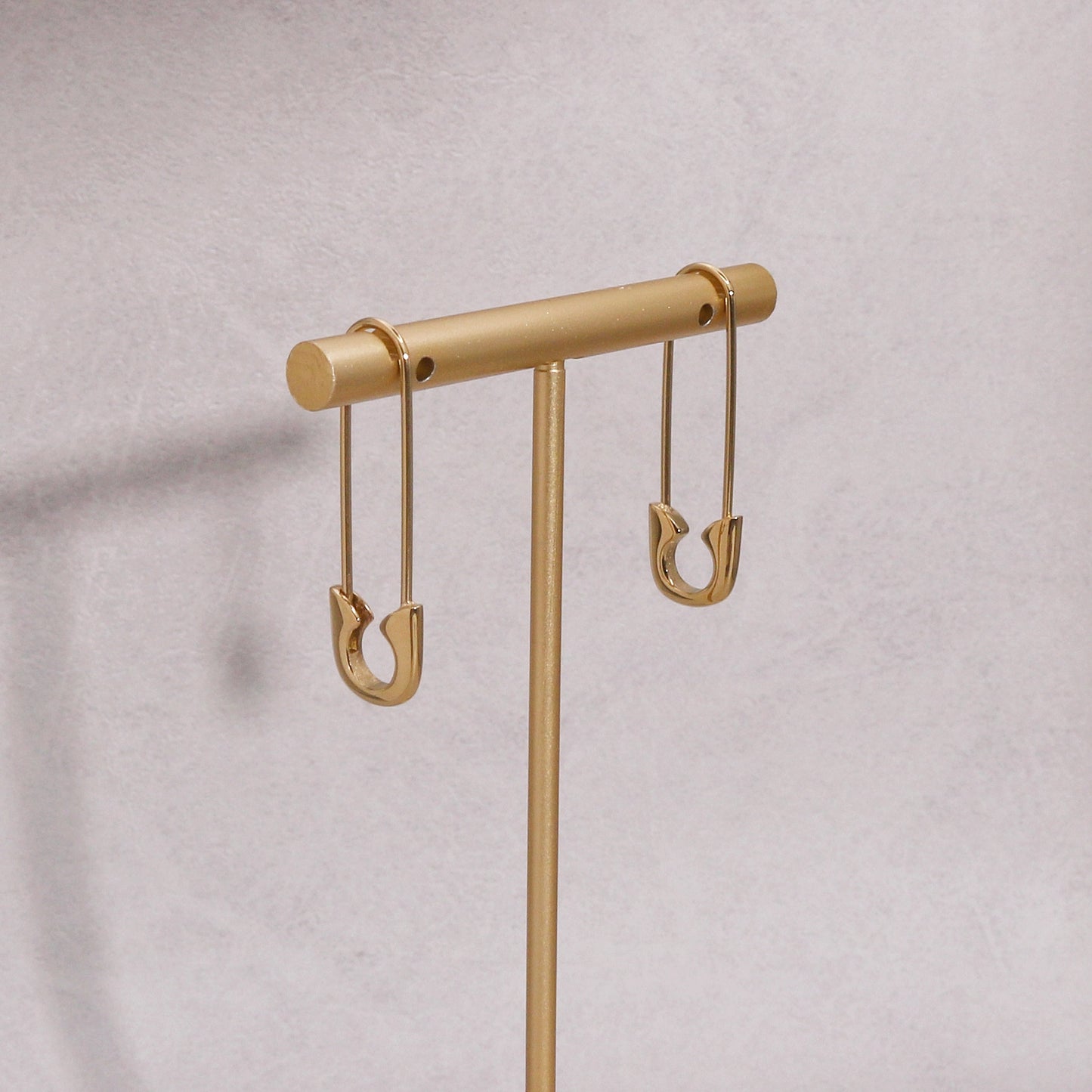 Hannah's Edgy Safety Pin Drop Earrings