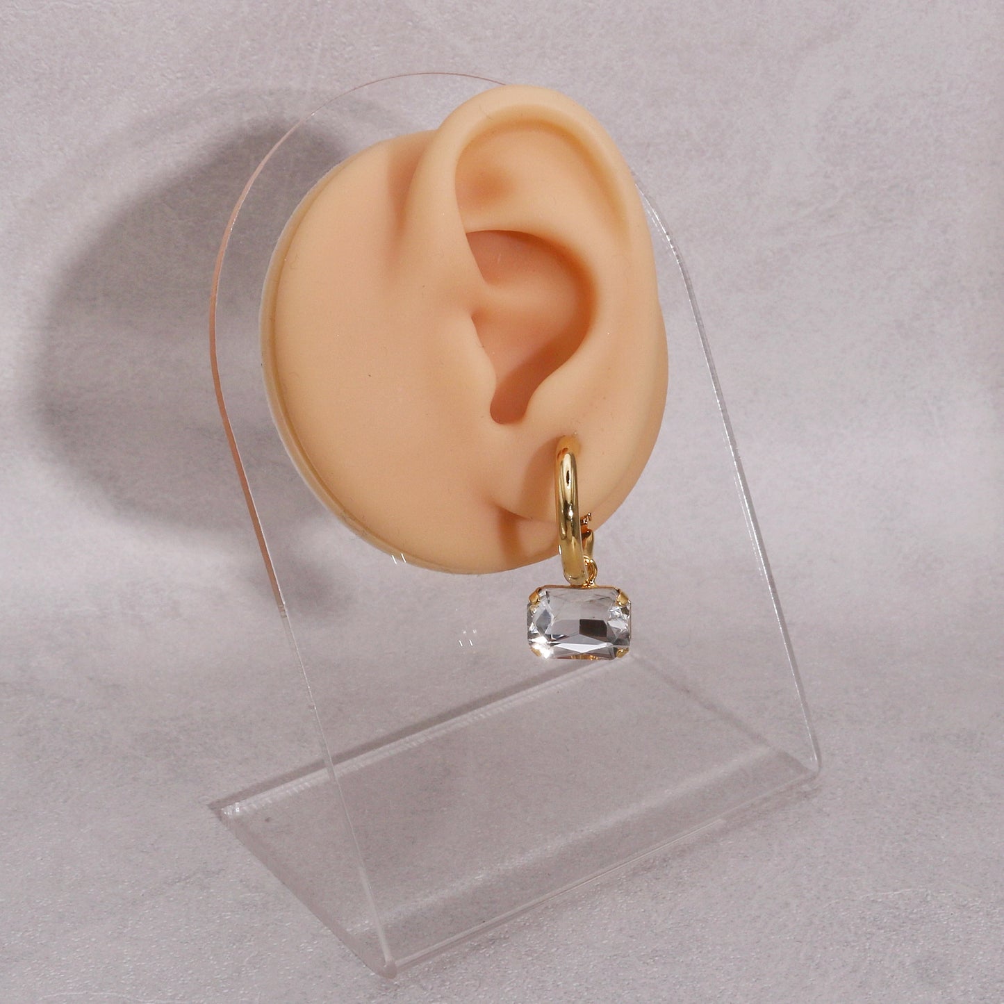 Colette Asymmetric Pearl and Crystal Grunge Drop Earrings