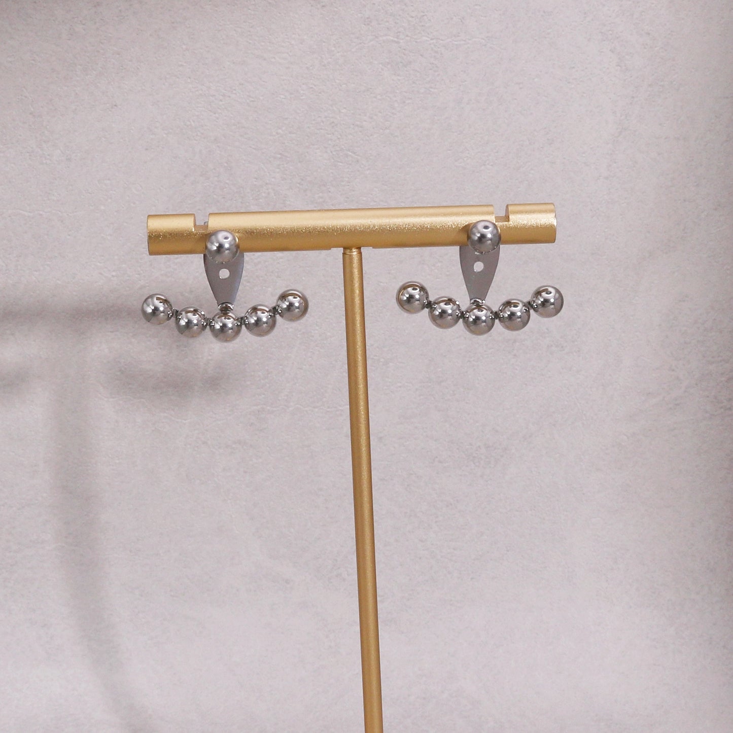 Charley Stainless Steel Beaded Drop Earring Jacket