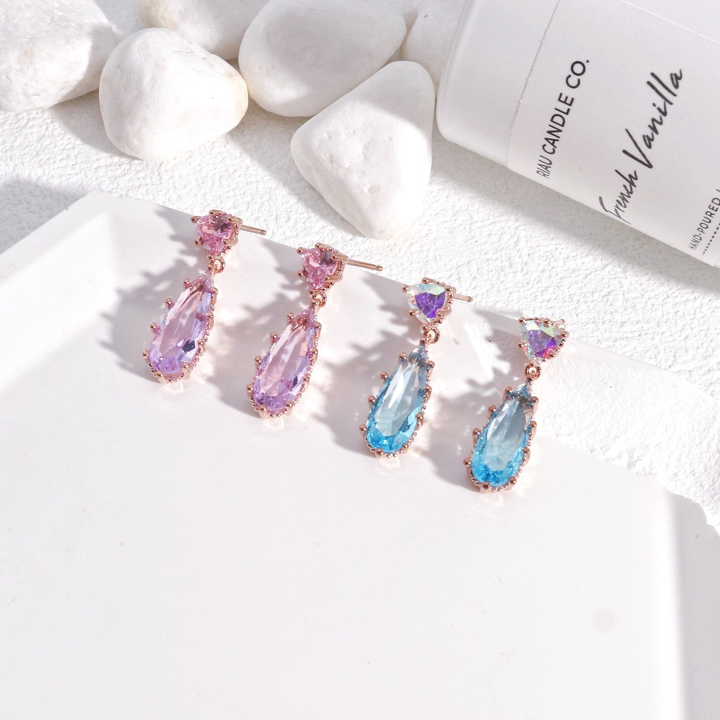 Catalina Elegant Crystal Short Dangle Earrings