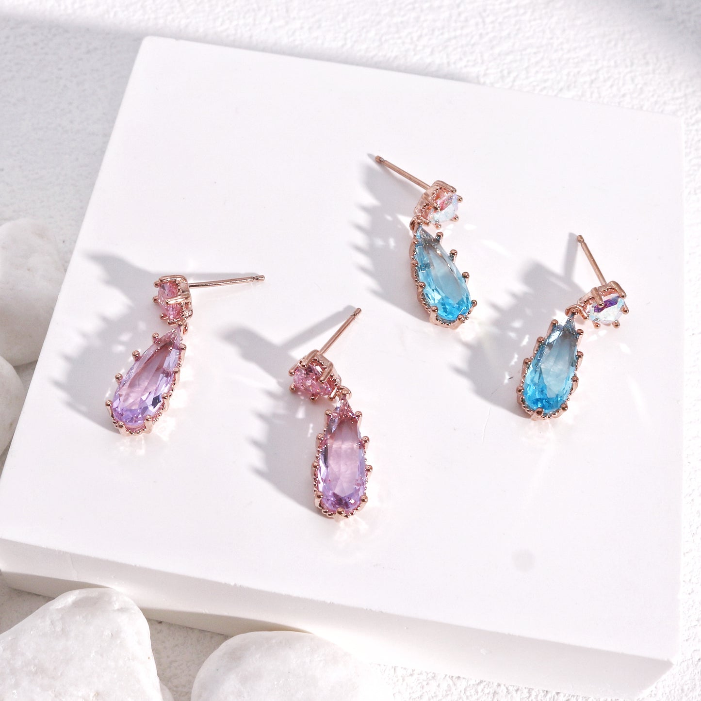 Catalina Elegant Crystal Short Dangle Earrings