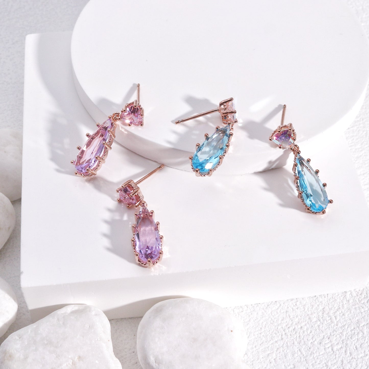 Catalina Elegant Crystal Short Dangle Earrings