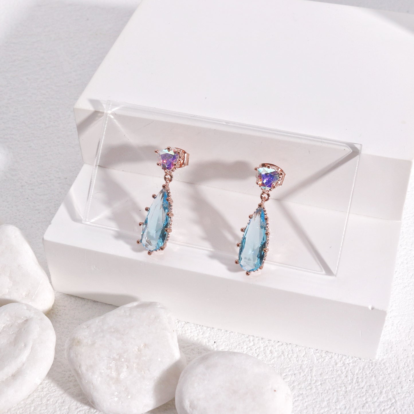 Catalina Elegant Crystal Short Dangle Earrings