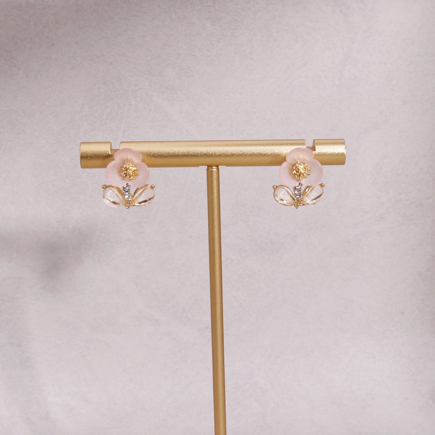 Mirren Dainty Flower Crystal Stud Earrings