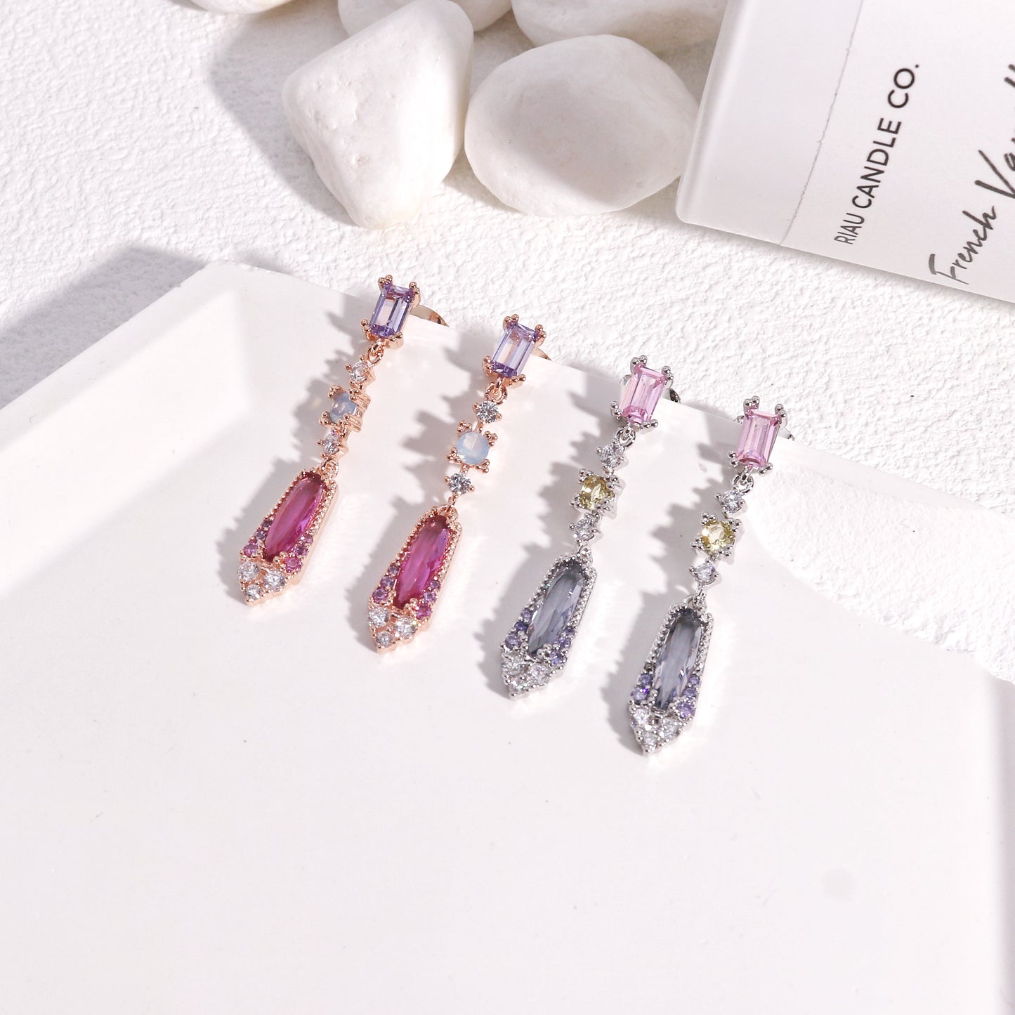 Victoria Elegant Korean Crystal Drop Earrings