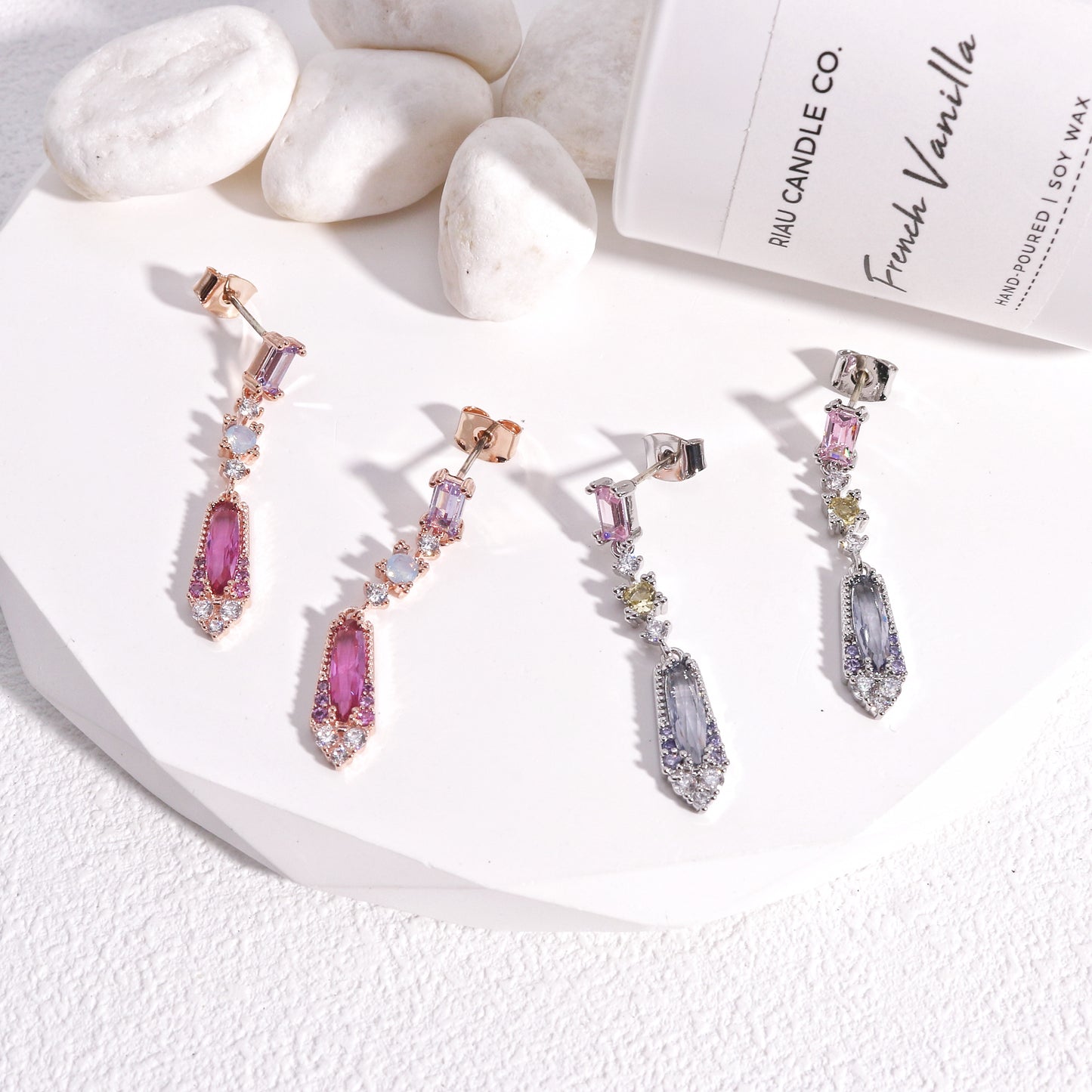 Victoria Elegant Korean Crystal Drop Earrings