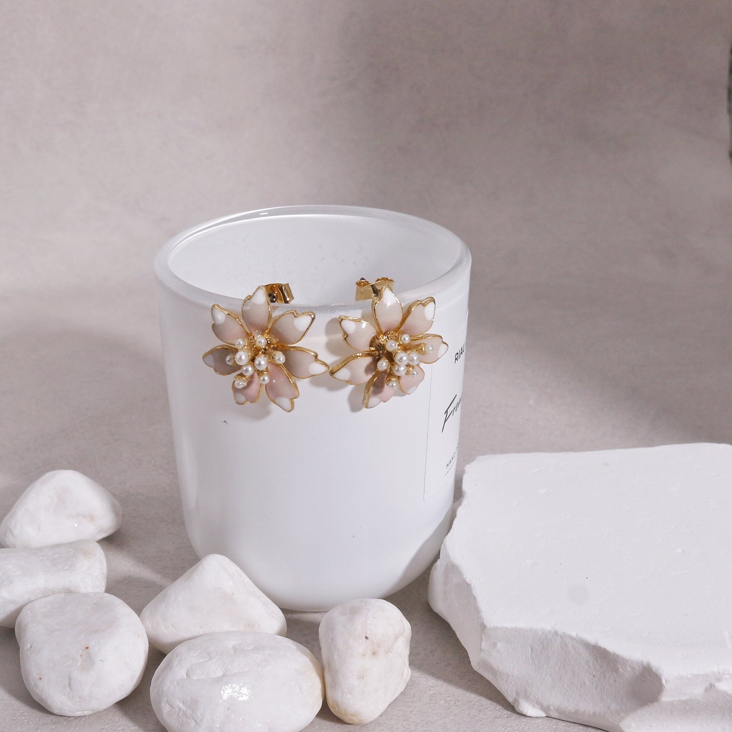 Eva Floral Statement Handcraft Stud Earrings