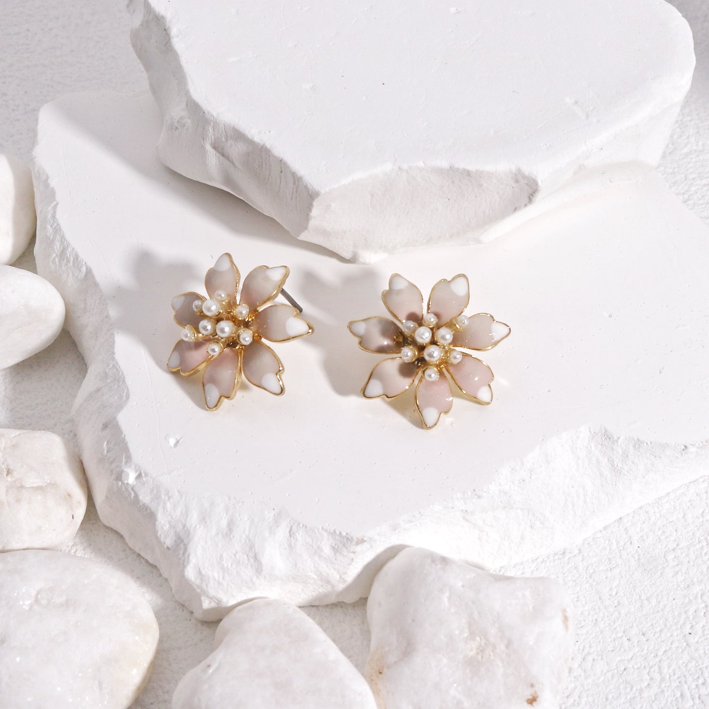 Eva Floral Statement Handcraft Stud Earrings