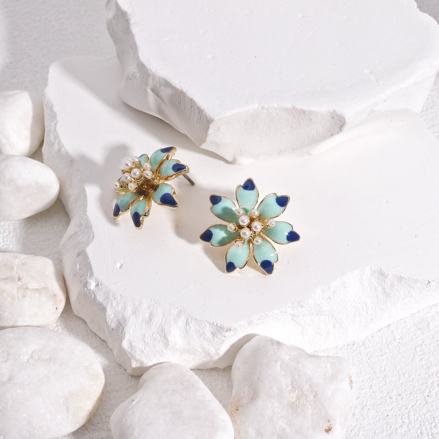 Eva Floral Statement Handcraft Stud Earrings