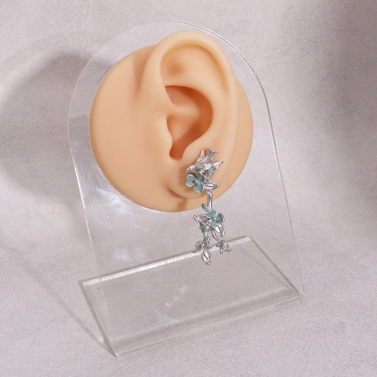 Natalie Floral Dove Garden Dangle Earrings