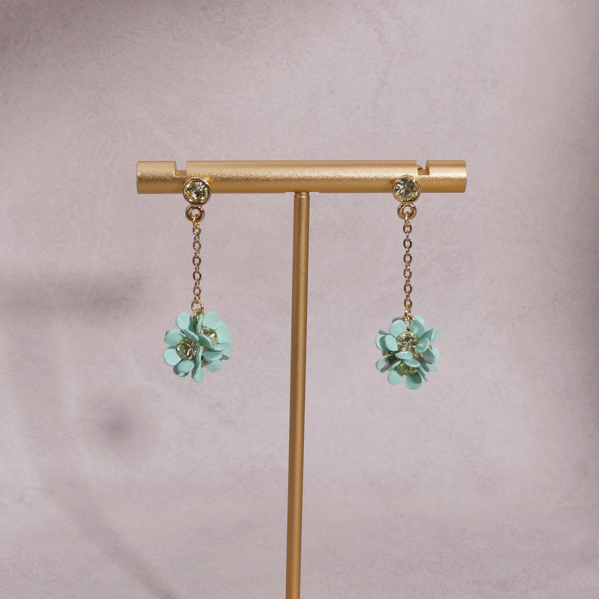Floral Cluster Drop Dangle Earrings