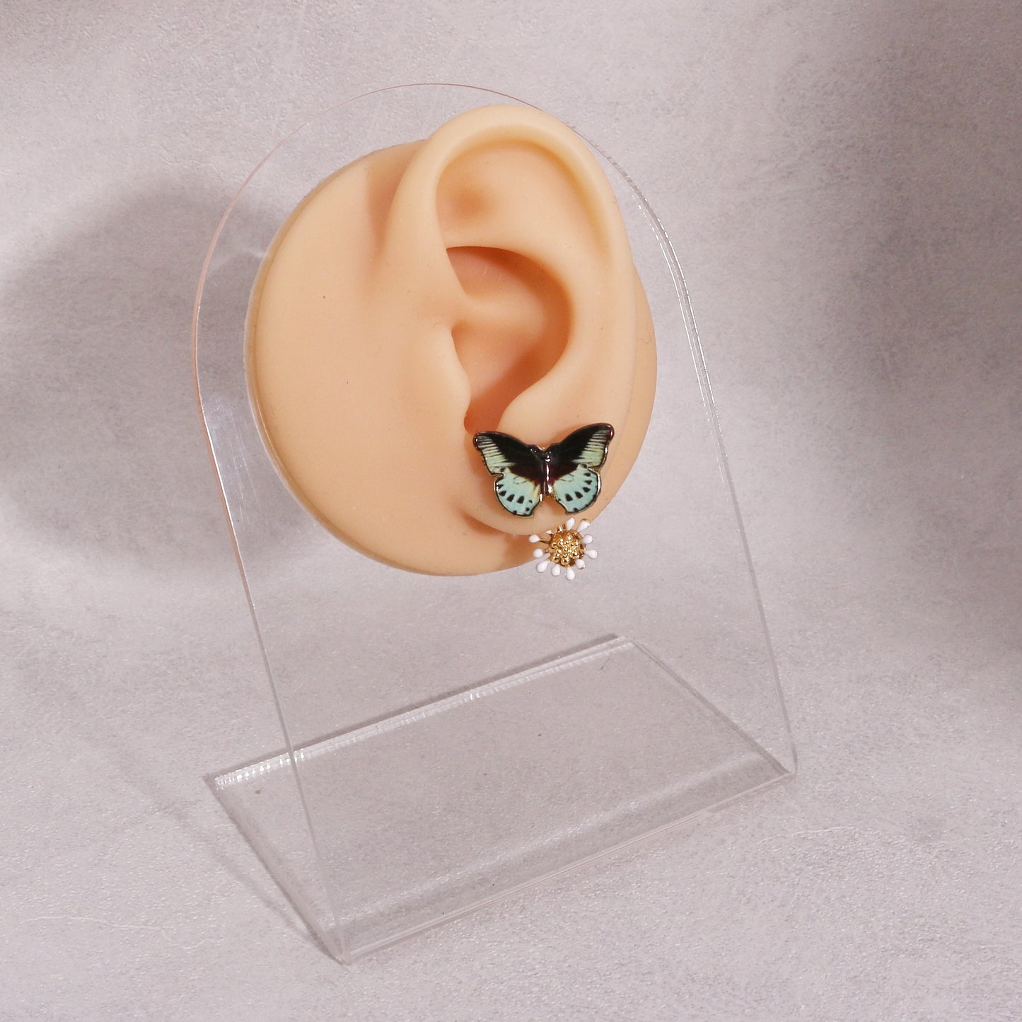Beverly Asymmetrical Avant Garde Front Back Earrings