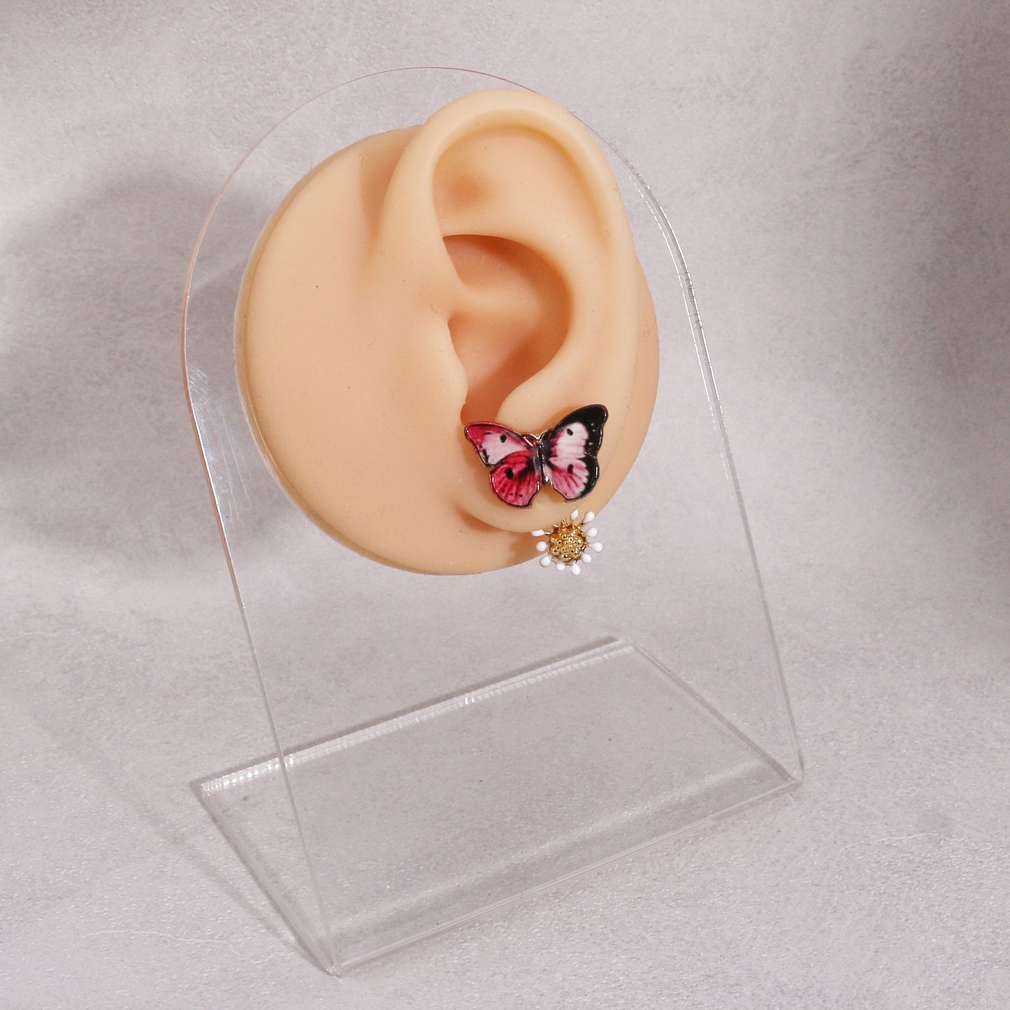 Beverly Asymmetrical Avant Garde Front Back Earrings