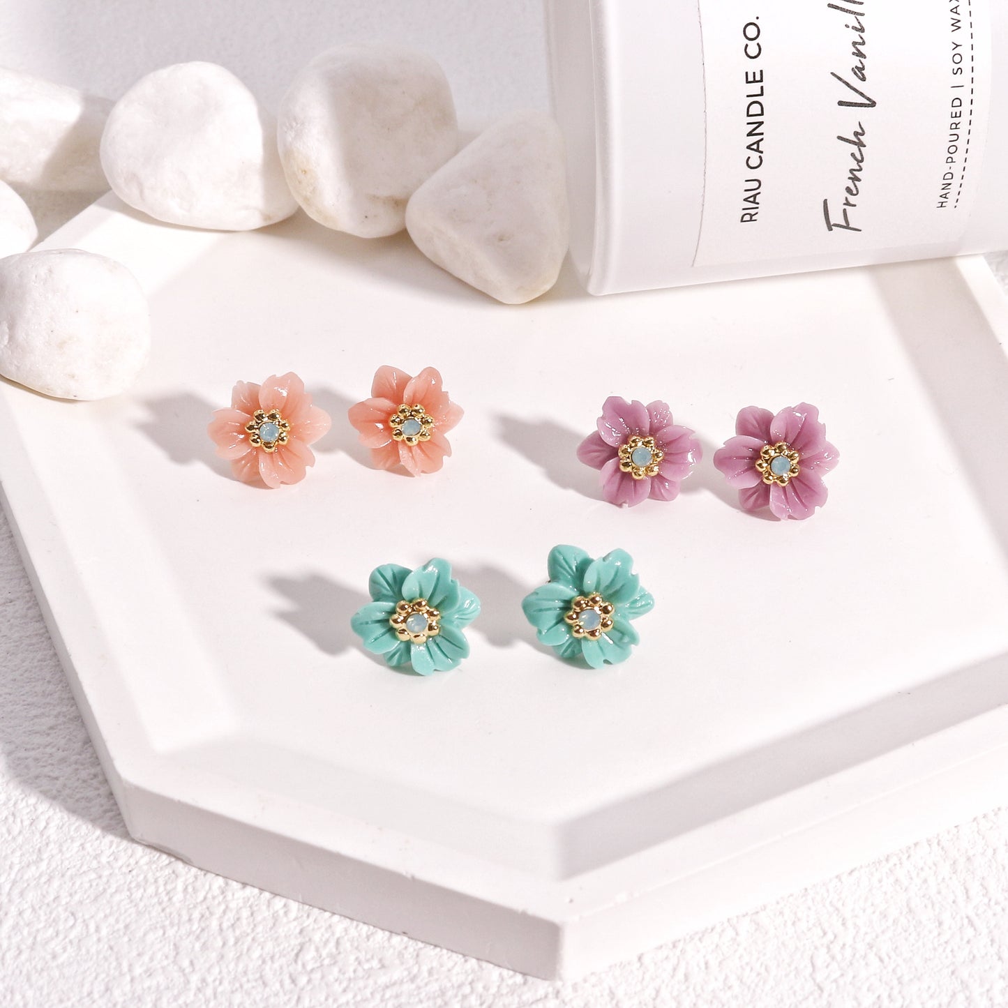 Katie Mini Floral Candy Stud Earrings