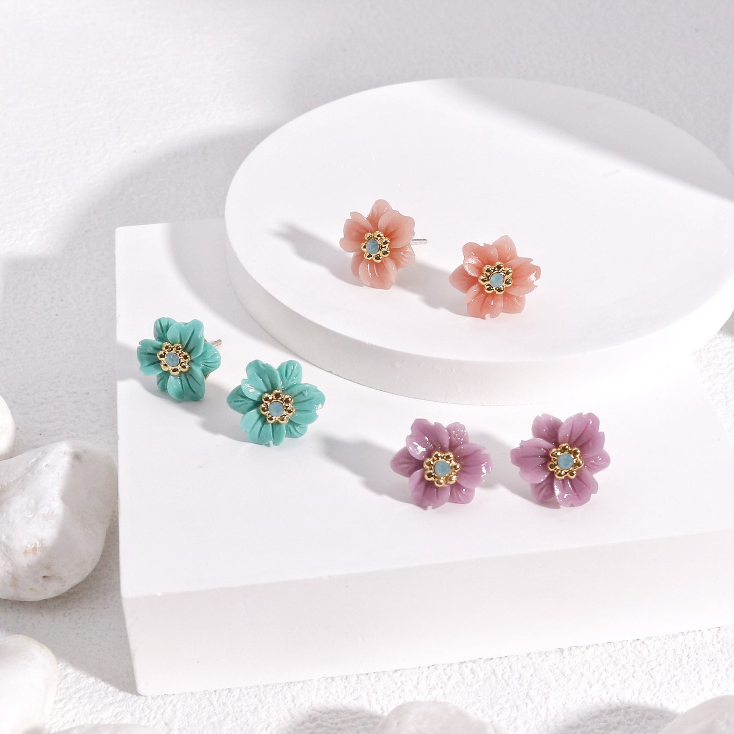 Katie Mini Floral Candy Stud Earrings