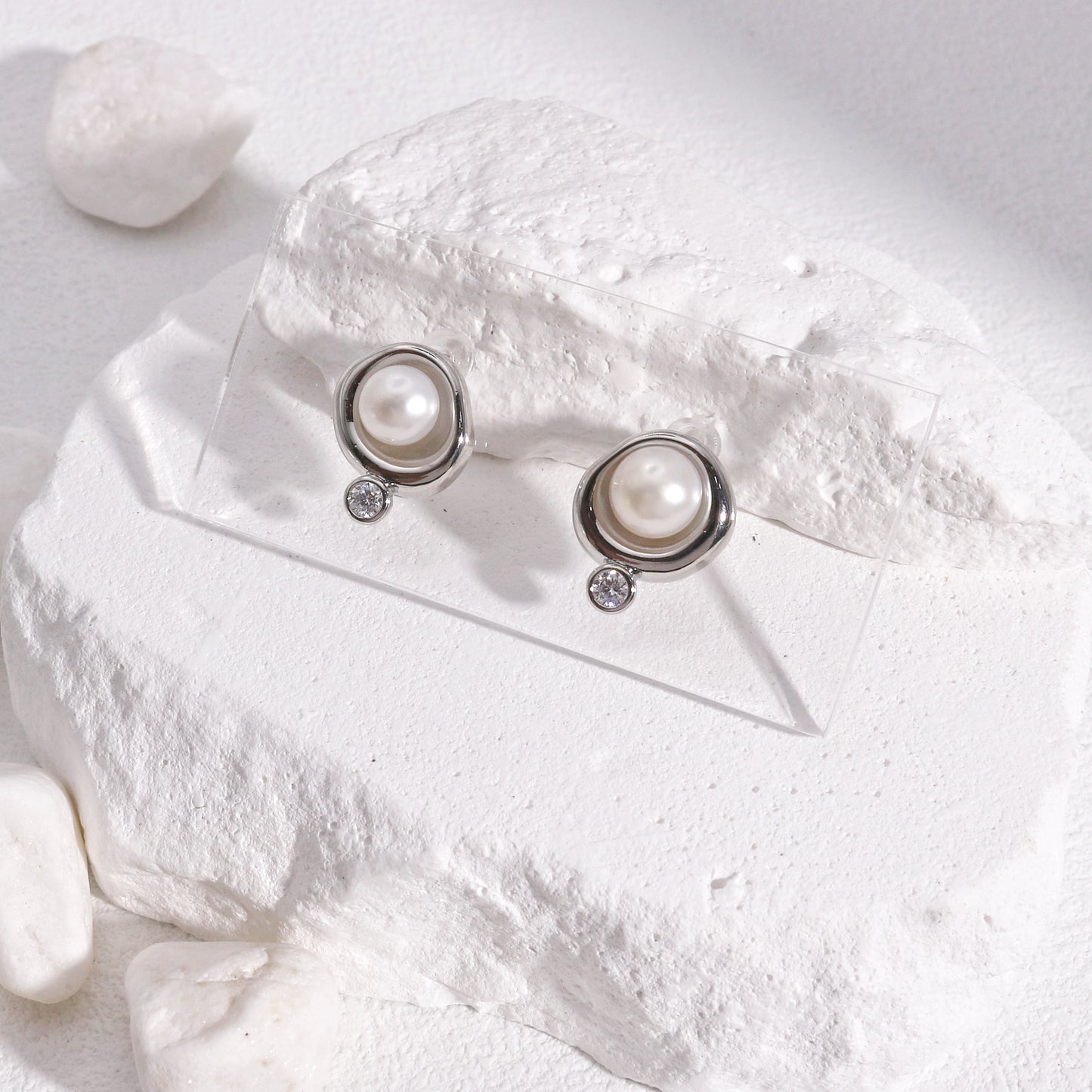 Emory Freshwater Pearl Fancy Stud Earrings