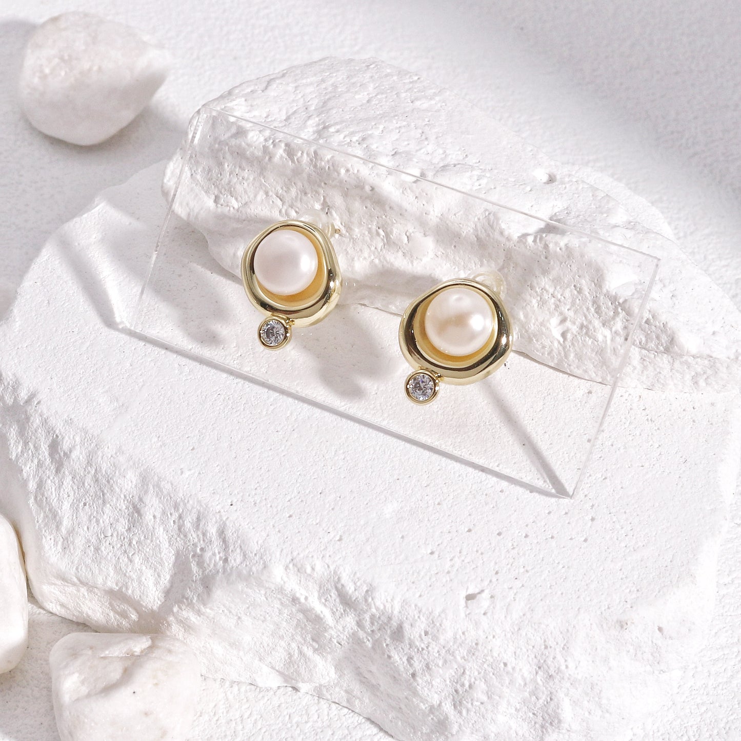 Emory Freshwater Pearl Fancy Stud Earrings
