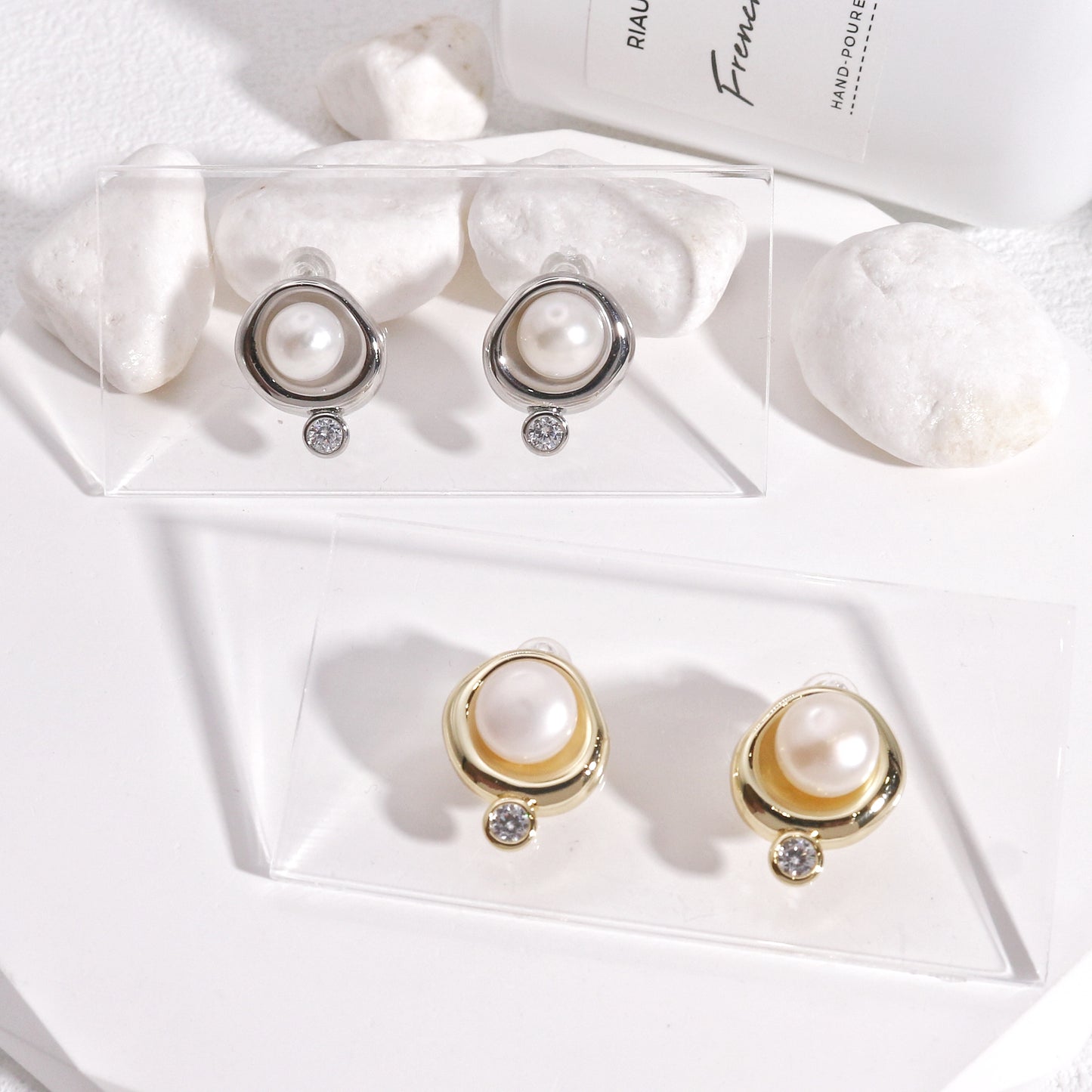 Emory Freshwater Pearl Fancy Stud Earrings