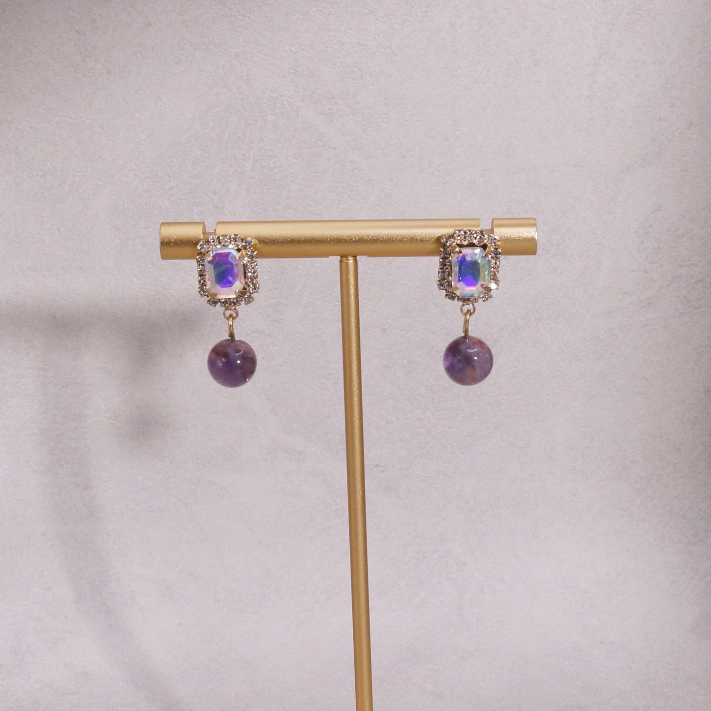 Olivia Natural Gemstone and Crystal Drop Earrings