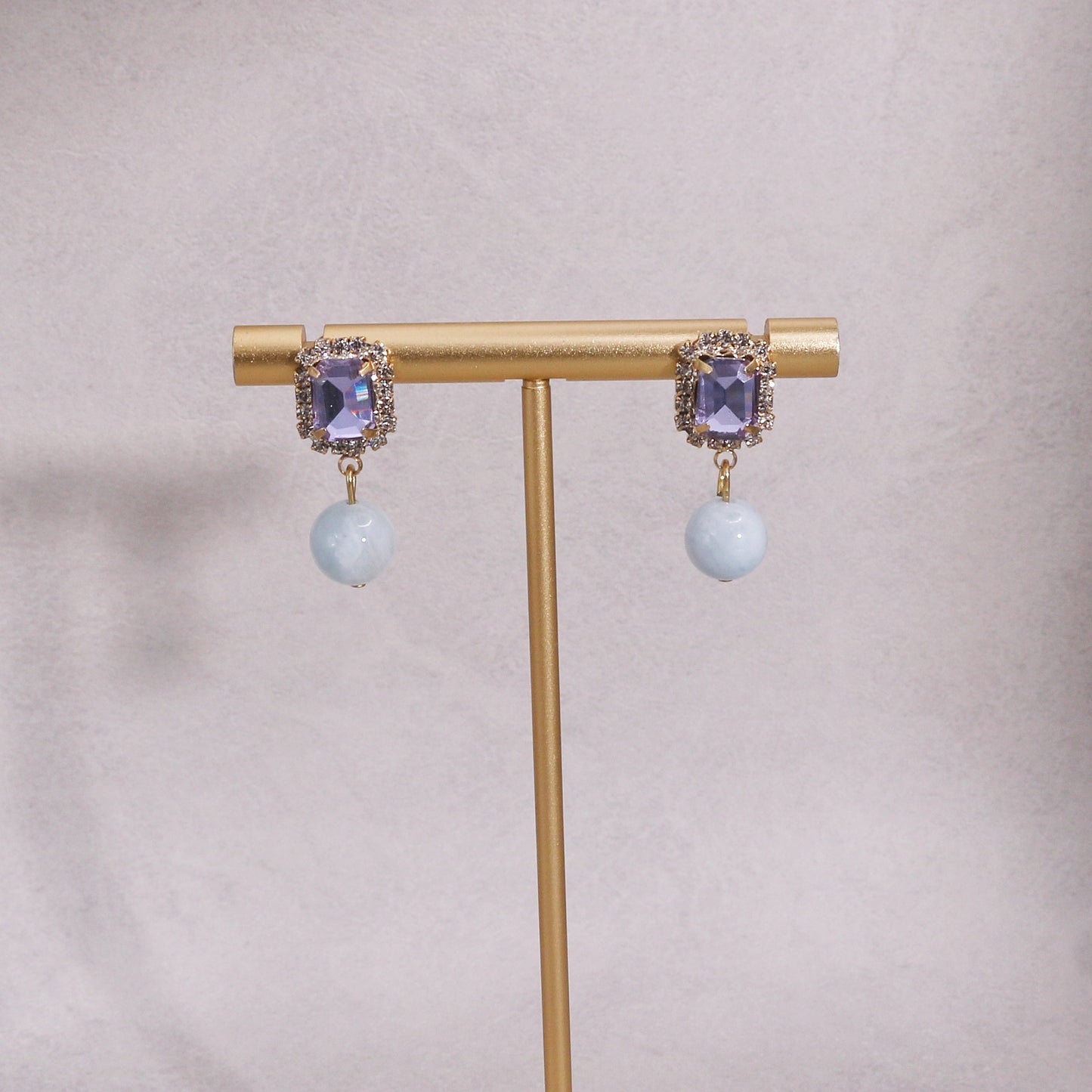 Olivia Natural Gemstone and Crystal Drop Earrings