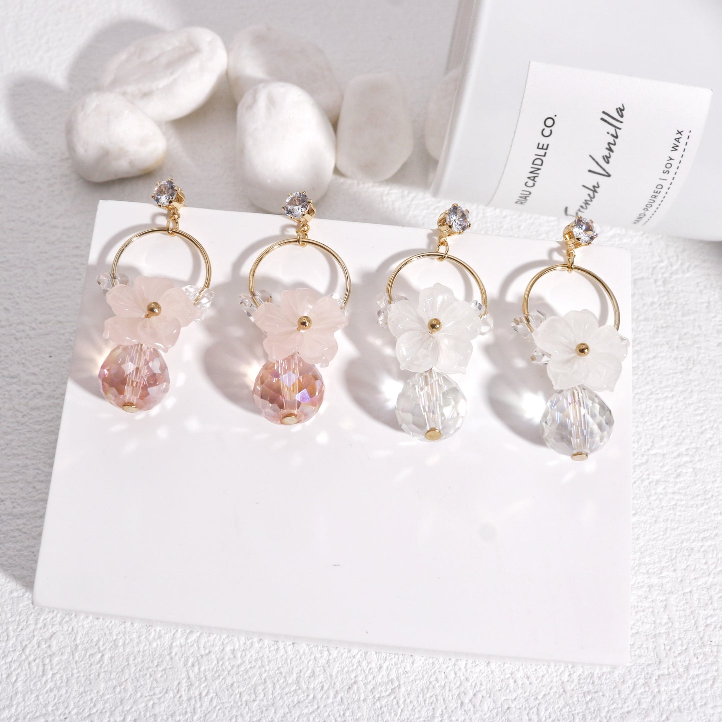 Solana Crystal Dazzling Floral Drop Earrings