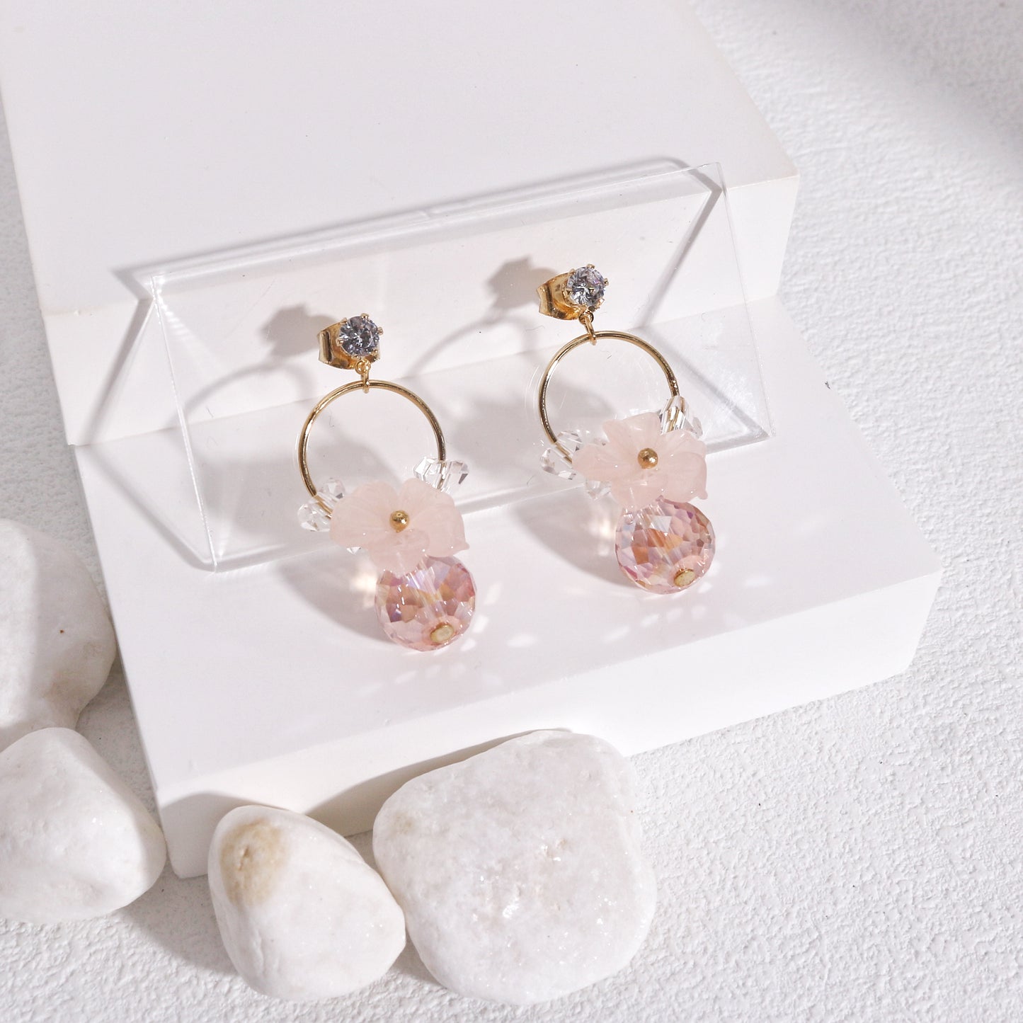 Solana Crystal Dazzling Floral Drop Earrings