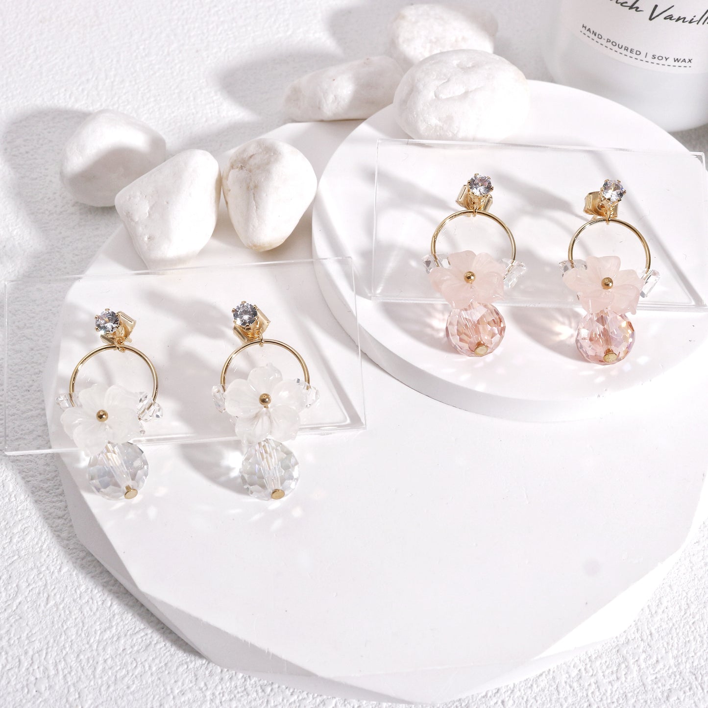 Solana Crystal Dazzling Floral Drop Earrings