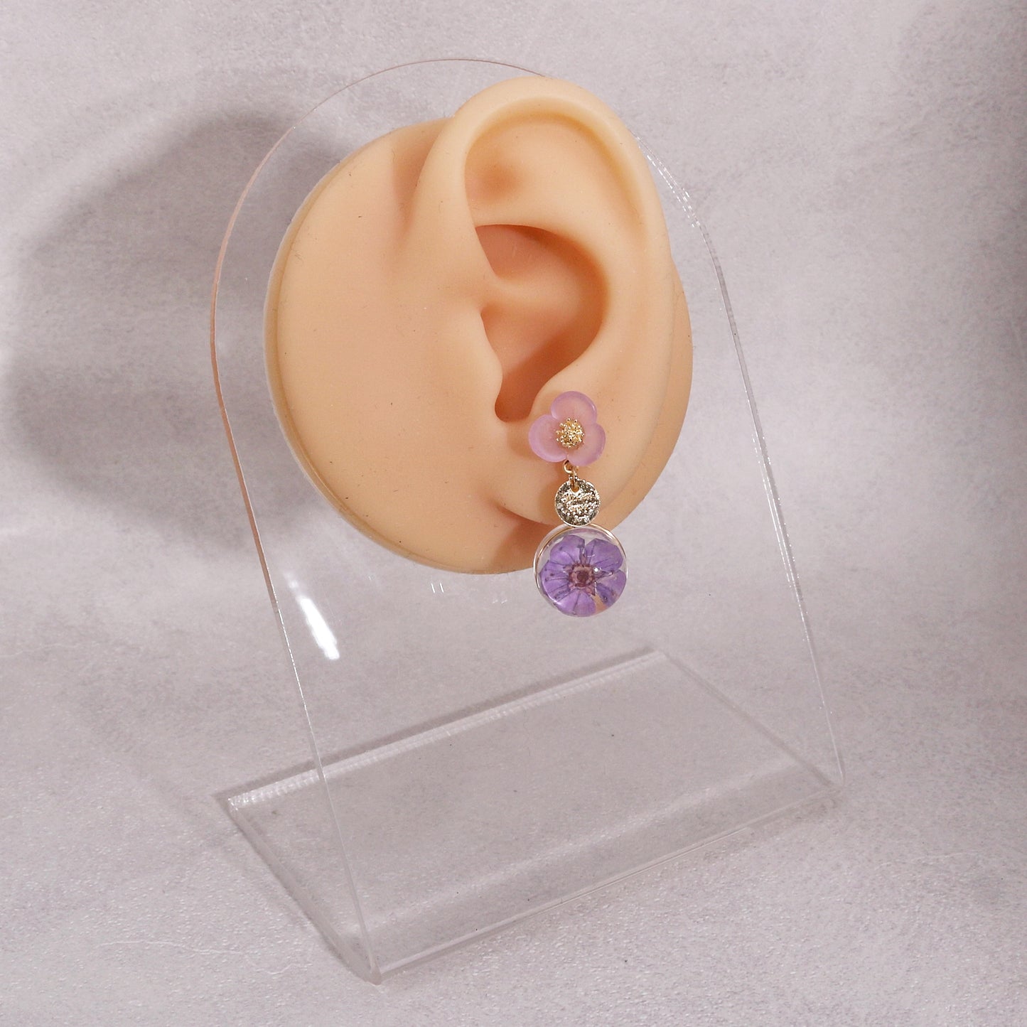 Tahlia Handmade Resin Fresh Flower Drop Earrings
