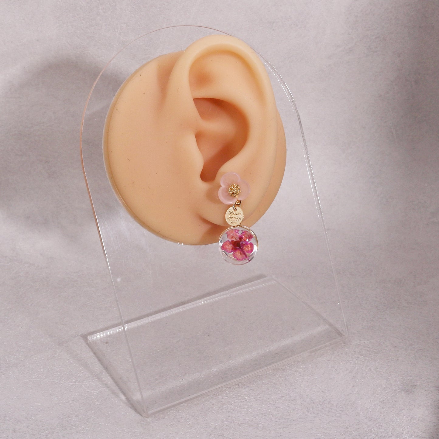 Tahlia Handmade Resin Fresh Flower Drop Earrings
