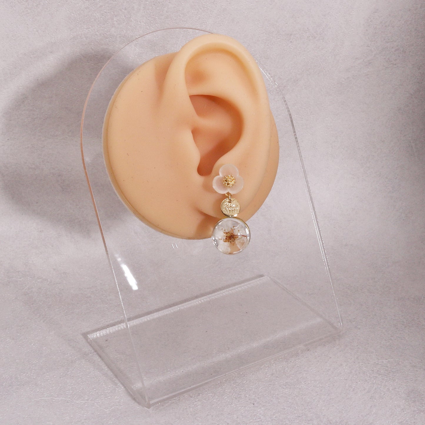 Tahlia Handmade Resin Fresh Flower Drop Earrings