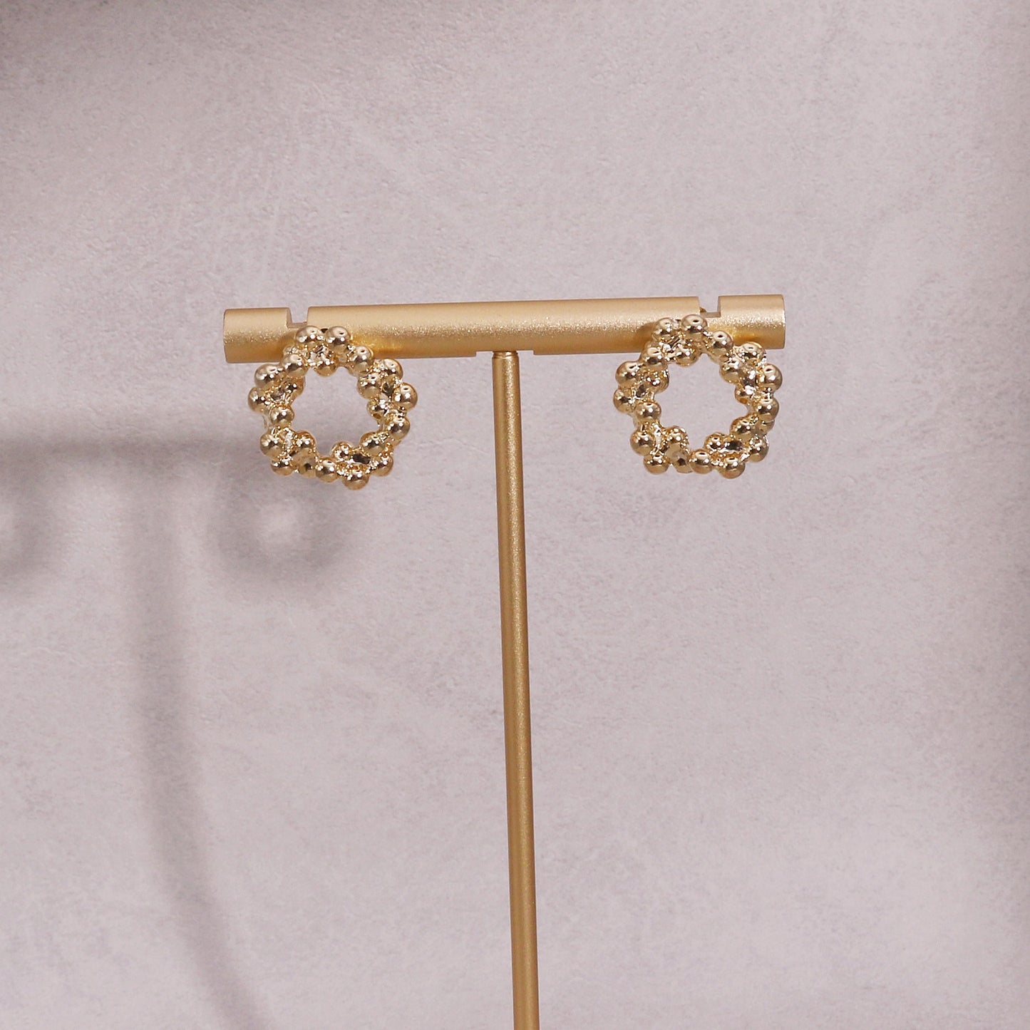 Lily Beaded Wreath Bubble Stud Earrings