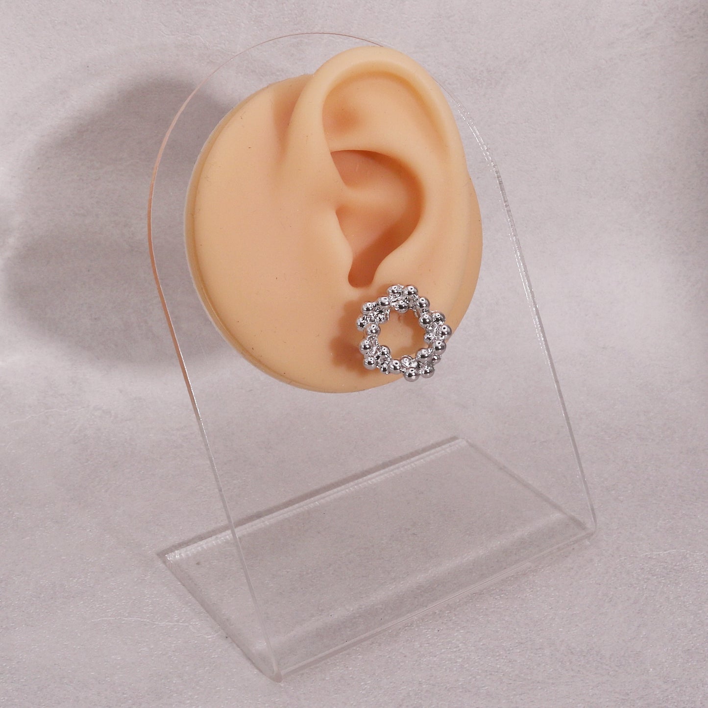 Lily Beaded Wreath Bubble Stud Earrings