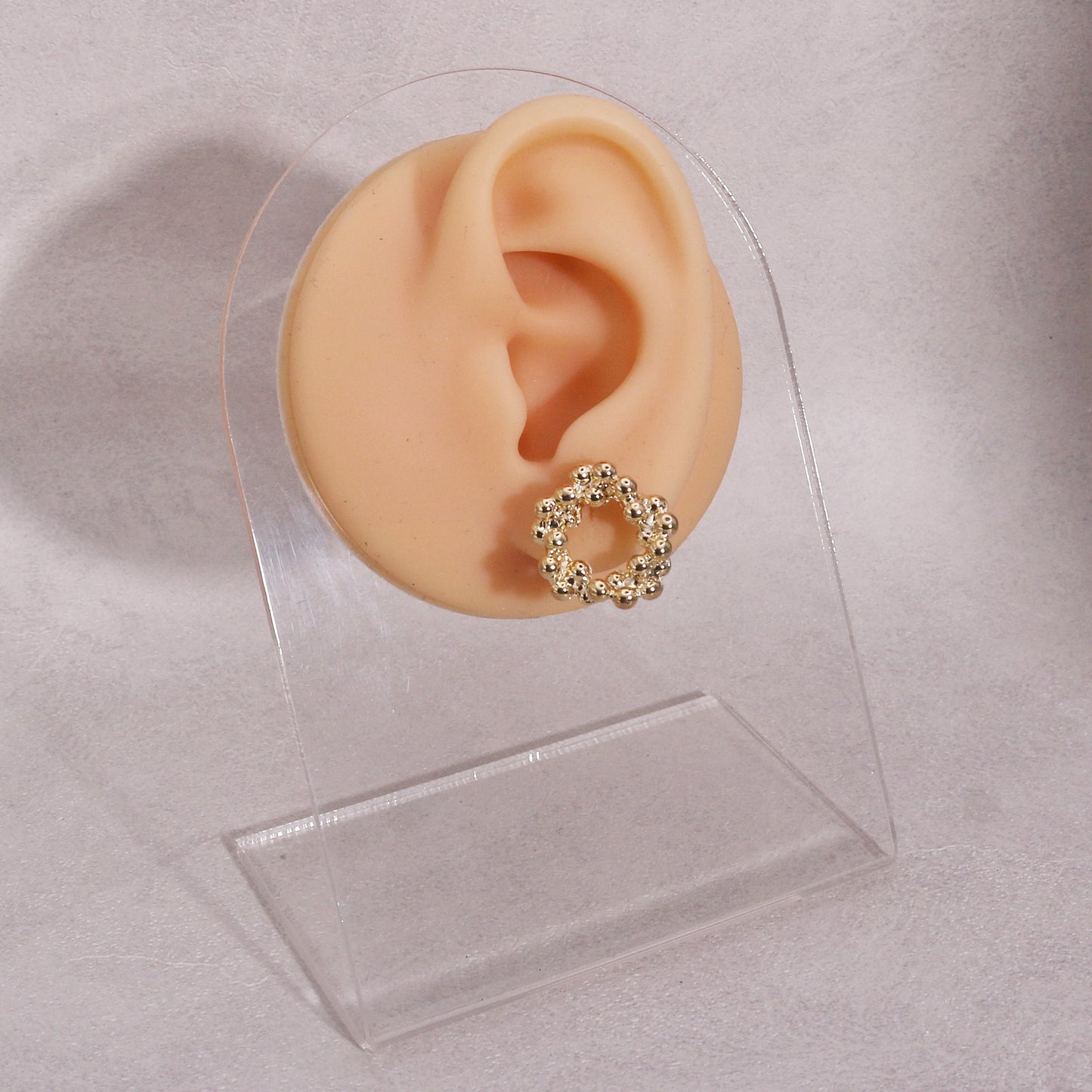 Lily Beaded Wreath Bubble Stud Earrings