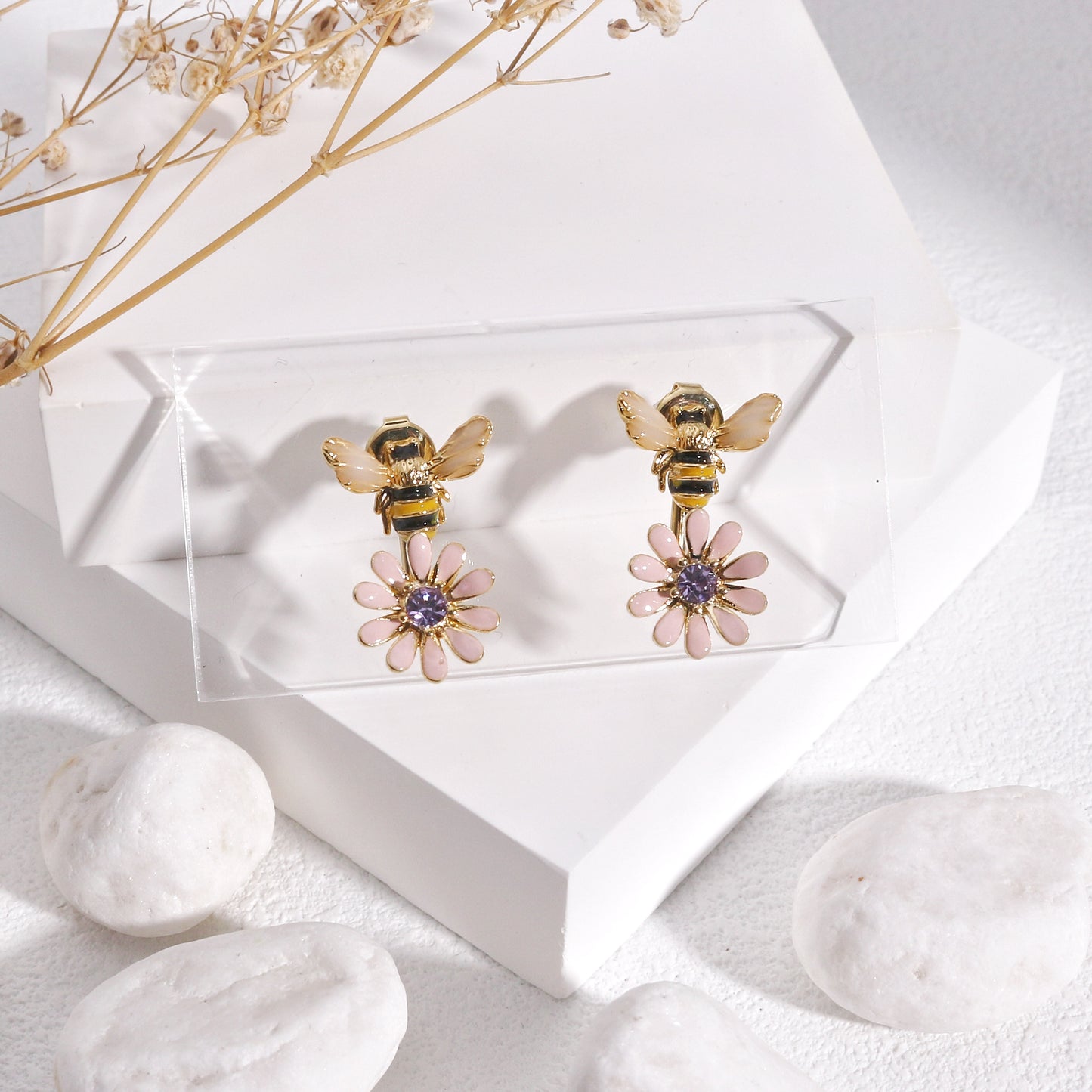 Charlize Front Back Bumble Bee Drop Earring Jacket