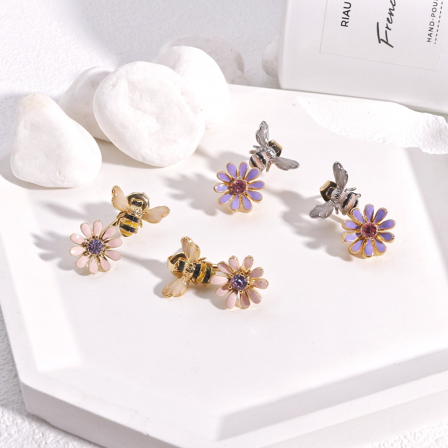 Charlize Front Back Bumble Bee Drop Earring Jacket