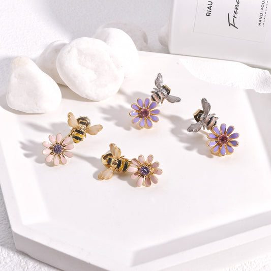 Charlize Front Back Bumble Bee Drop Earring Jacket