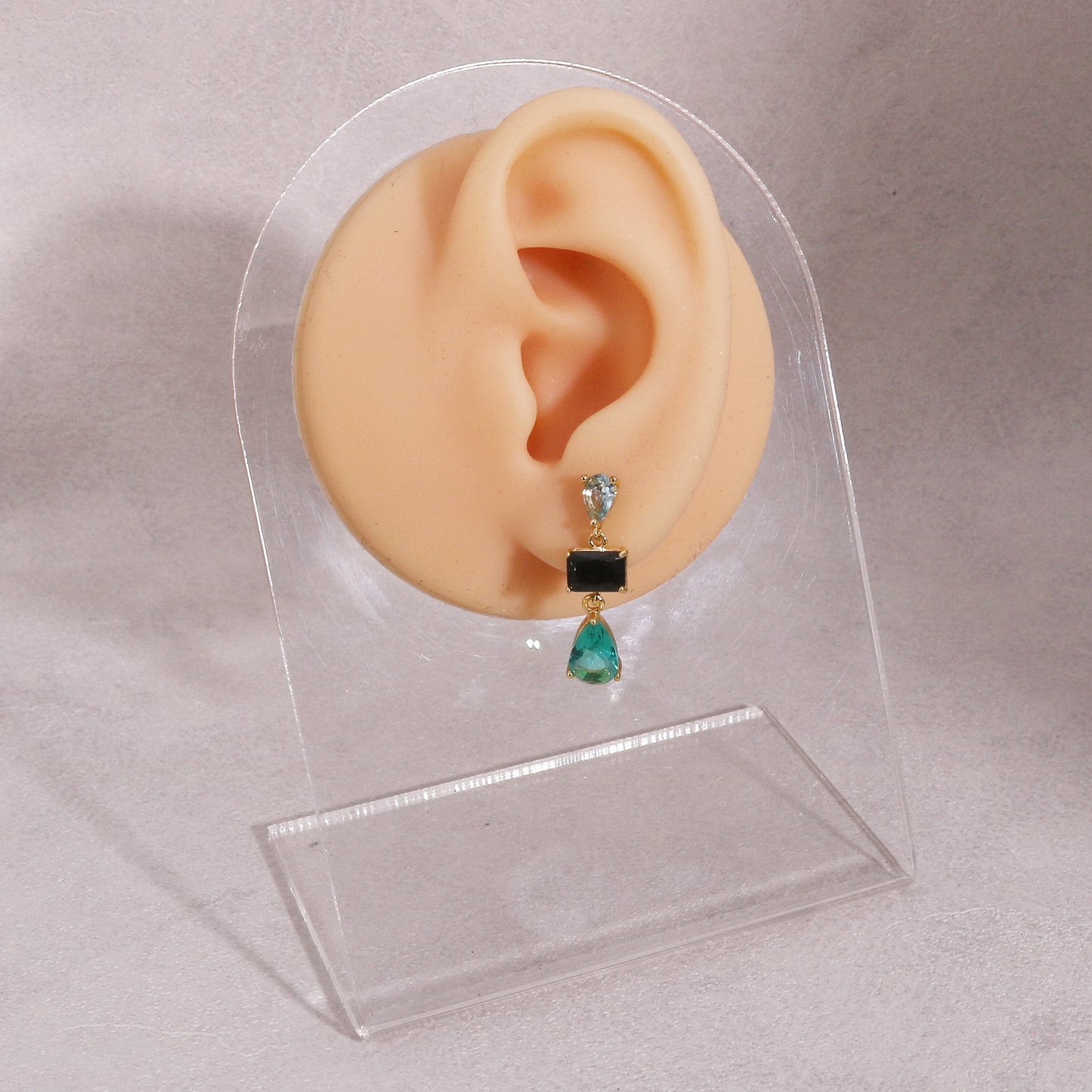 Tiffany Delicate Colored CZ Drop Earrings