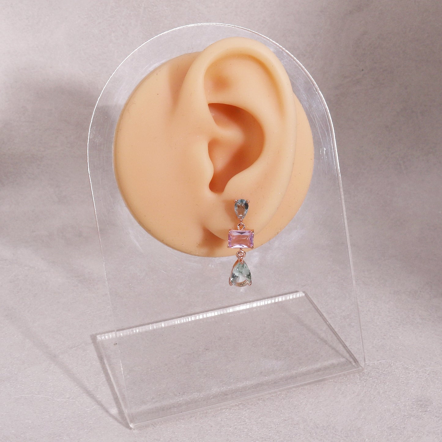Tiffany Delicate Colored CZ Drop Earrings