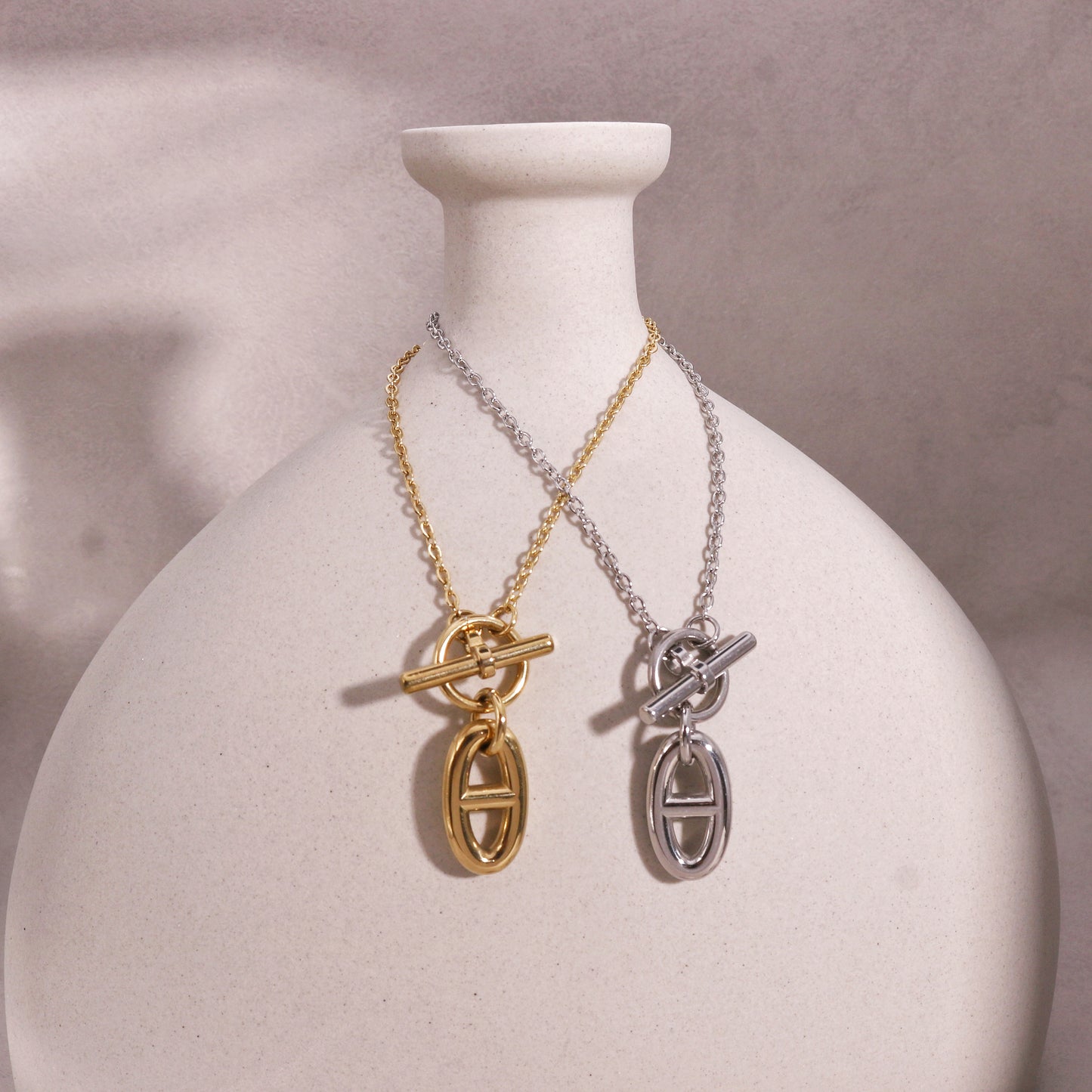 Tallulah Minimalist Designer Pendant Steel Necklace