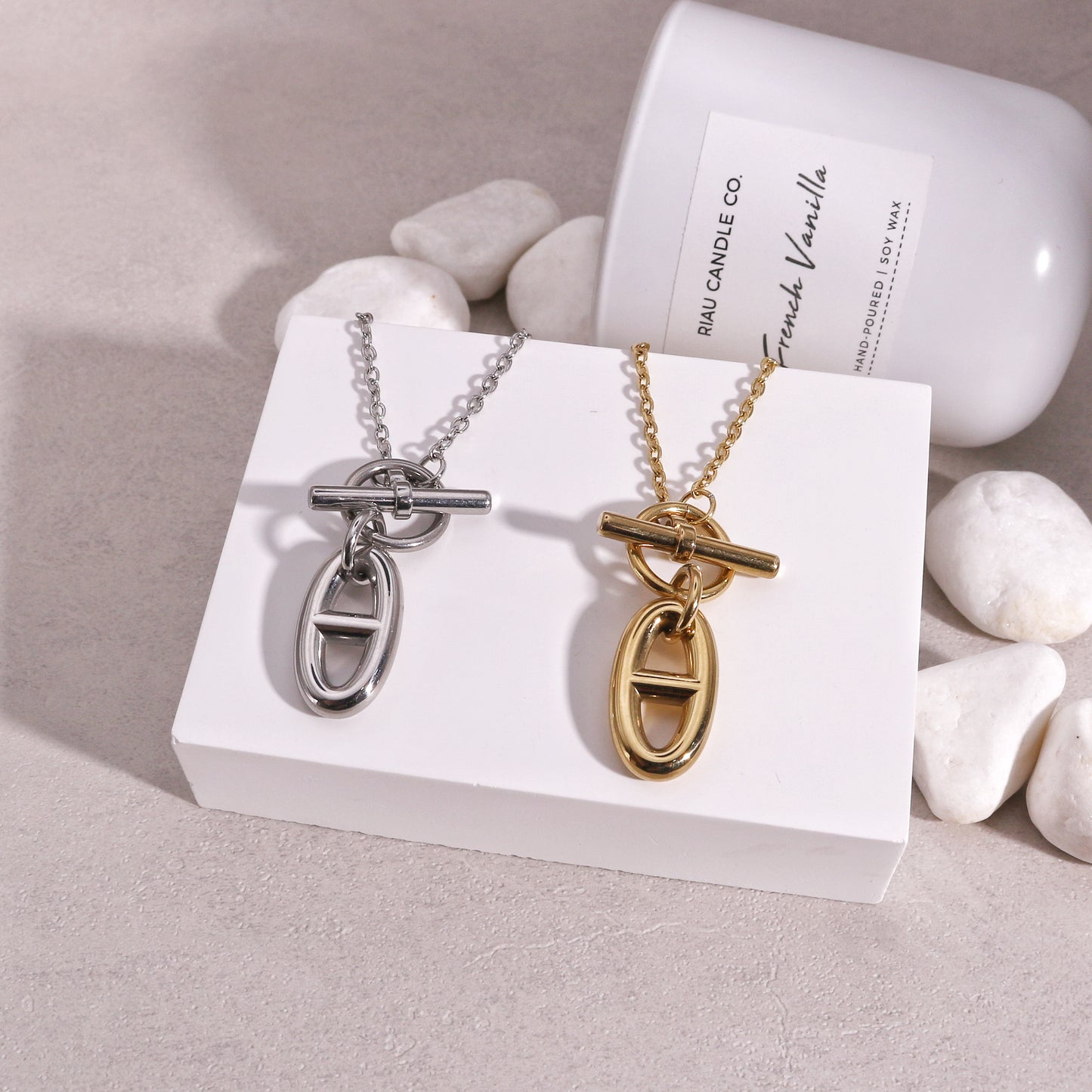 Tallulah Minimalist Designer Pendant Steel Necklace