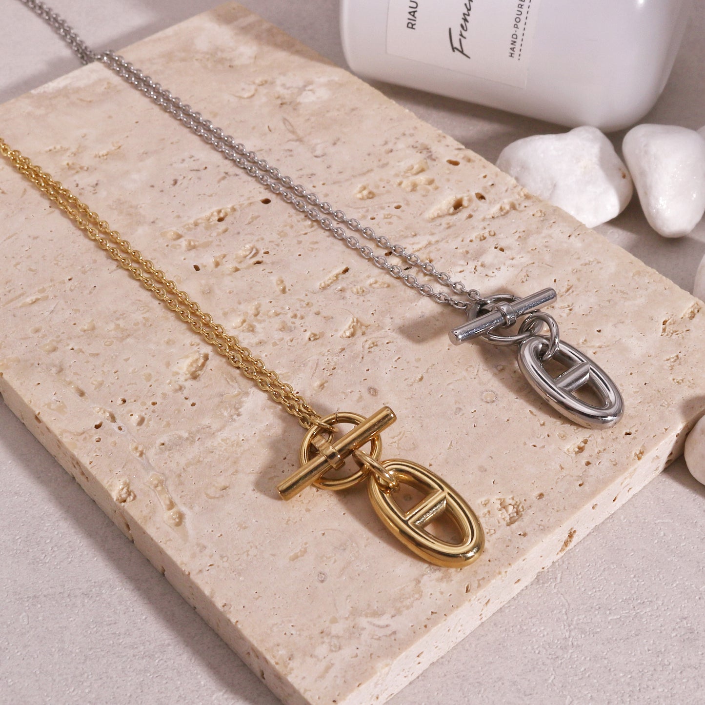 Tallulah Minimalist Designer Pendant Steel Necklace