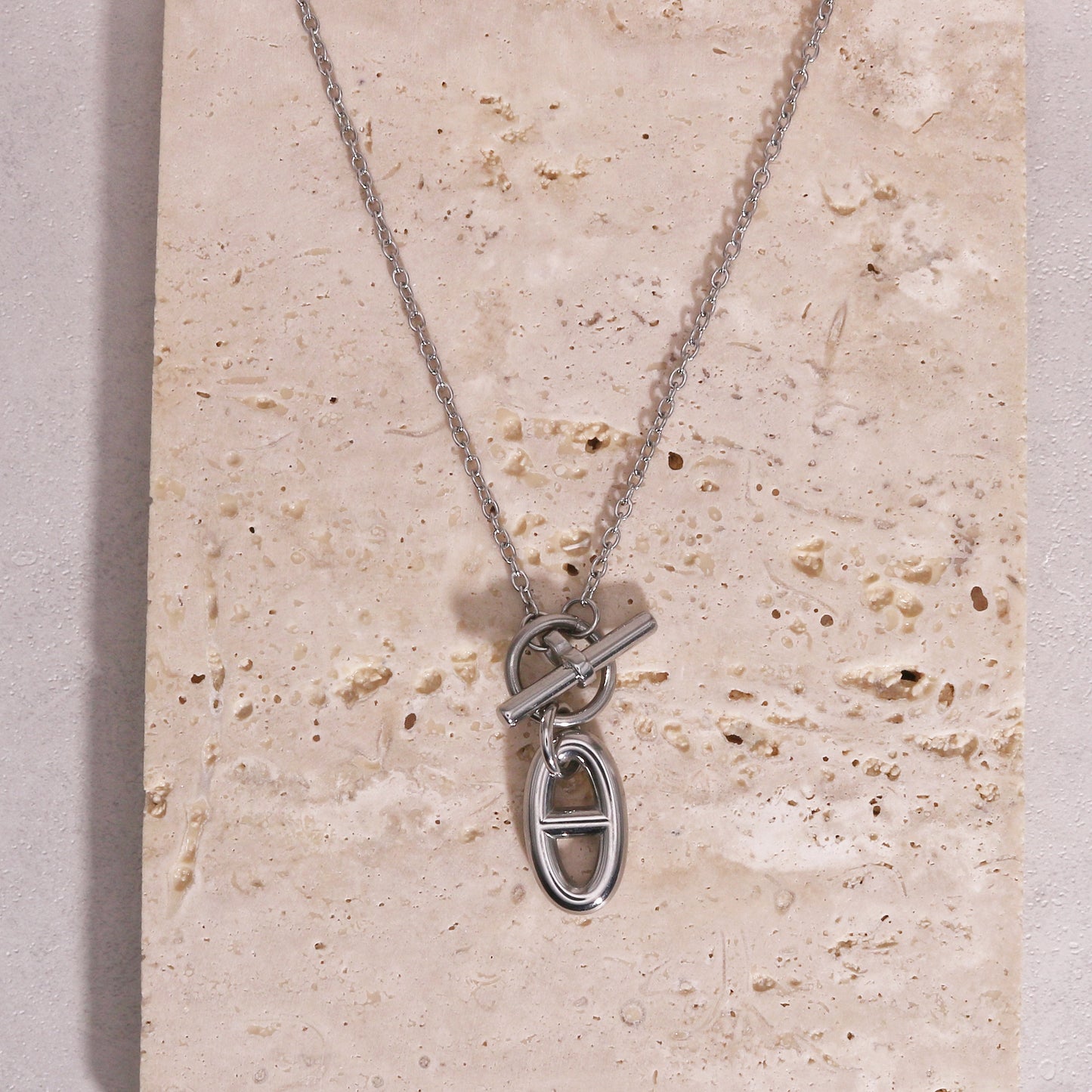 Tallulah Minimalist Designer Pendant Steel Necklace