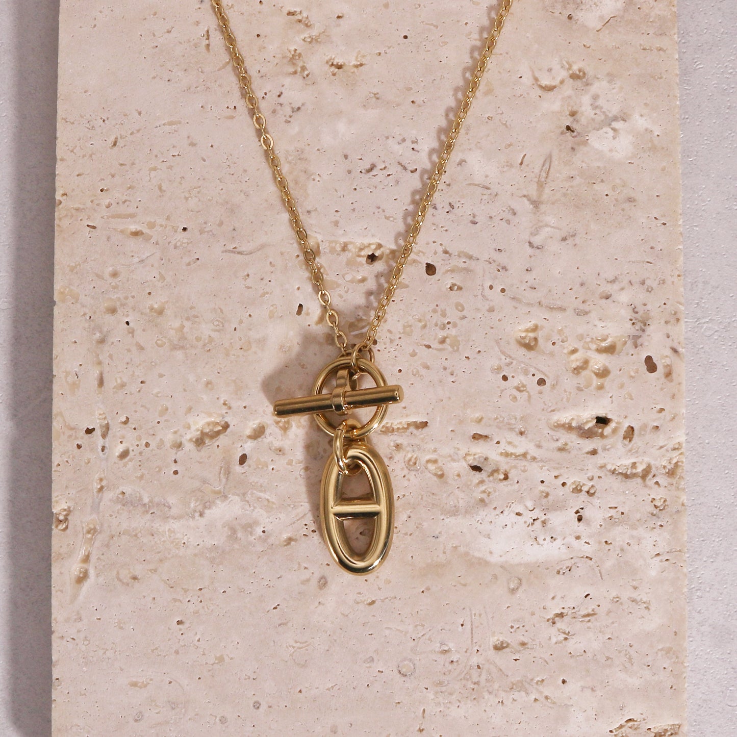Tallulah Minimalist Designer Pendant Steel Necklace