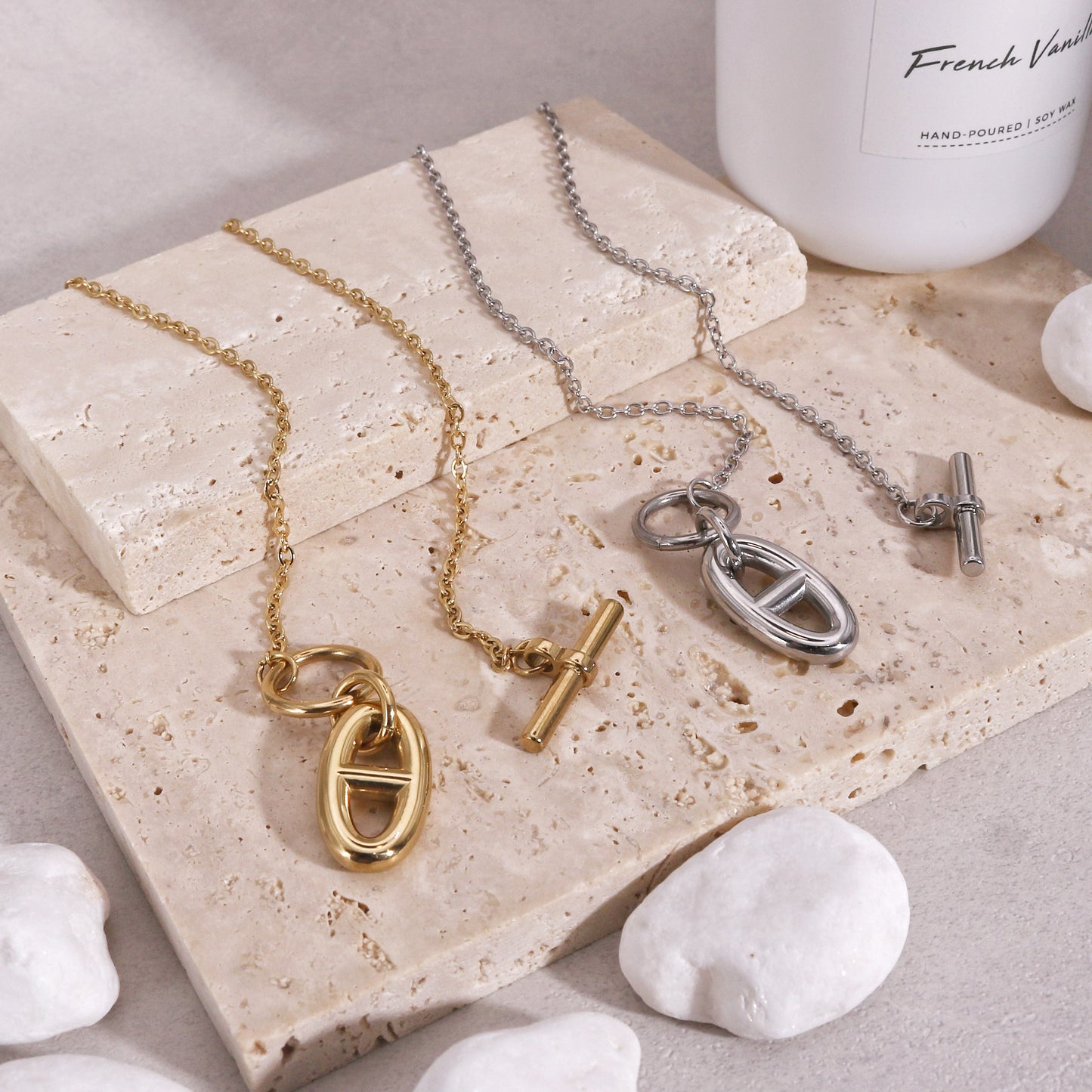 Tallulah Minimalist Designer Pendant Steel Necklace