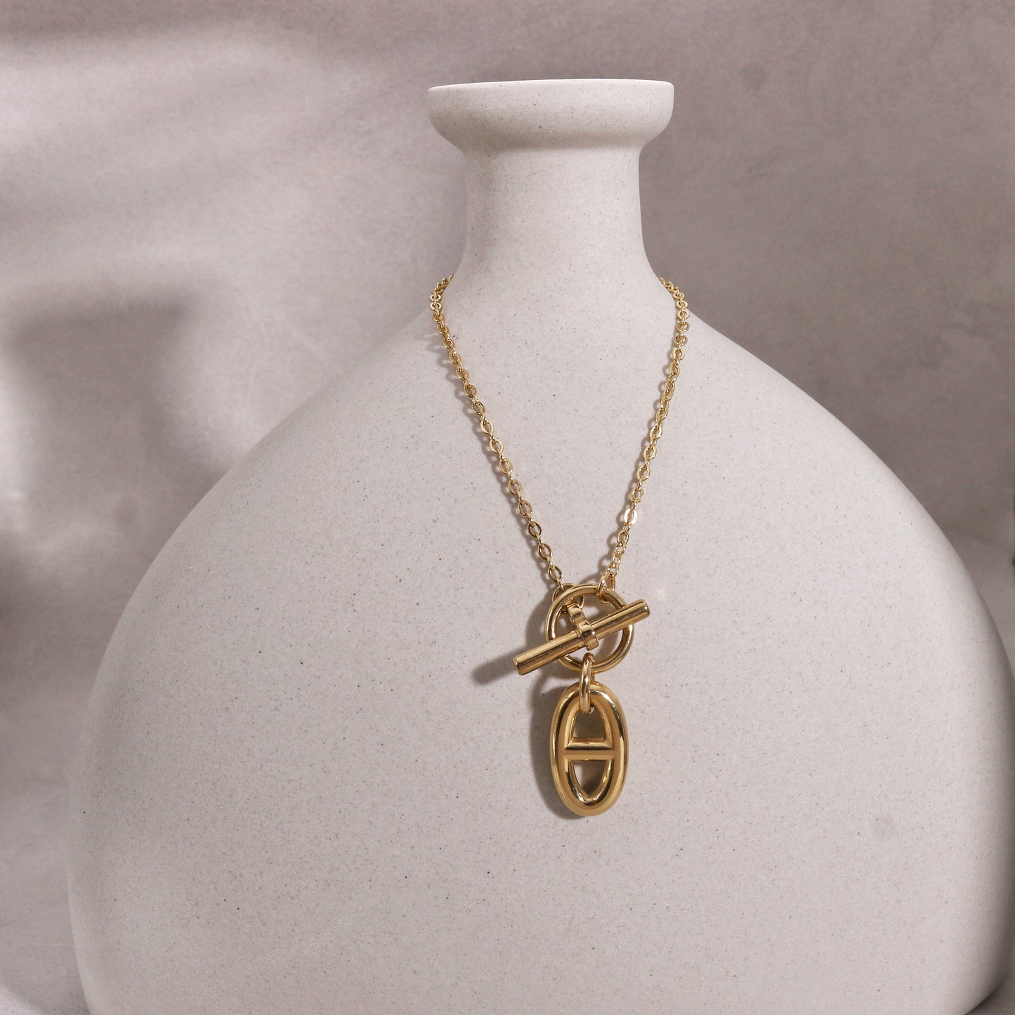 Tallulah Minimalist Designer Pendant Steel Necklace