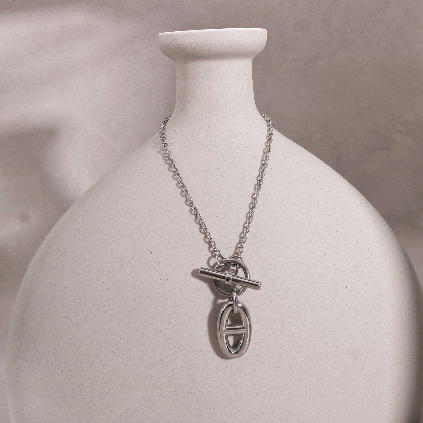 Tallulah Minimalist Designer Pendant Steel Necklace
