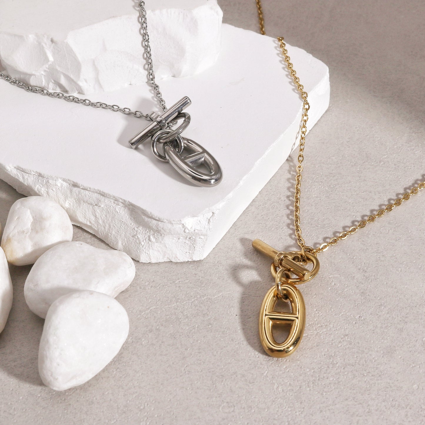 Tallulah Minimalist Designer Pendant Steel Necklace