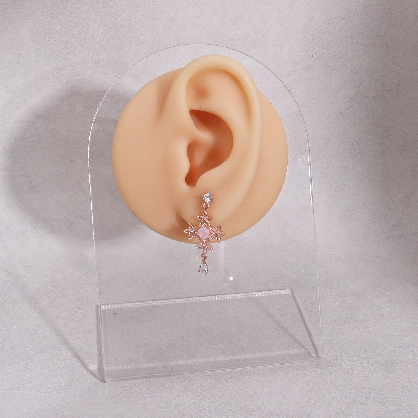 Victorian Styled Filigree Crystal Drop Earrings