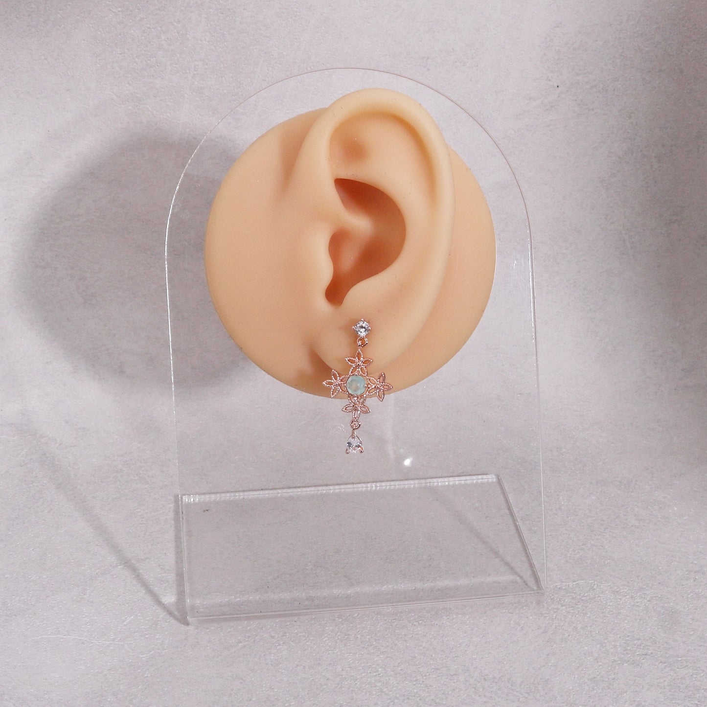 Victorian Styled Filigree Crystal Drop Earrings